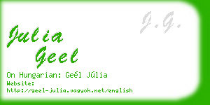 julia geel business card